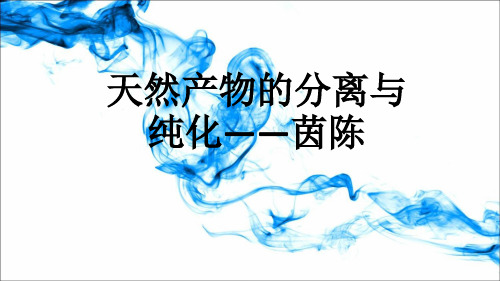 天然产物的分离与纯化PPT汇报——Gsj(茵陈)