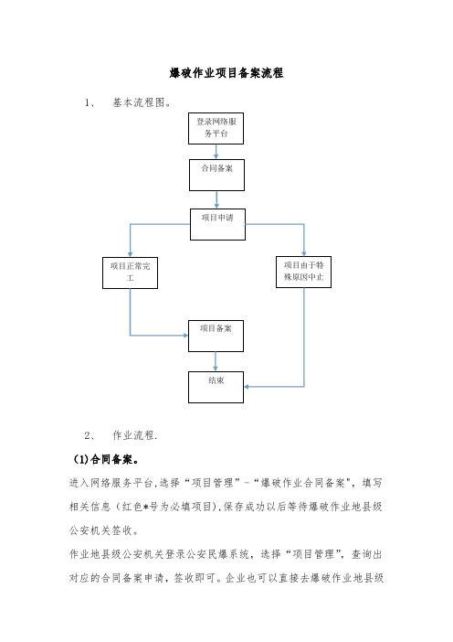 爆破作业项目备案流程