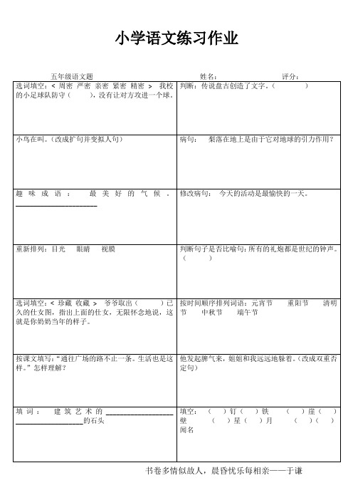 小学五年级语文精作细练I (71)