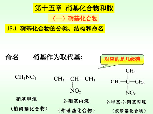 常州大学江苏工业学院有机化学复习考试题及答案第十五章  硝基化合物和胺