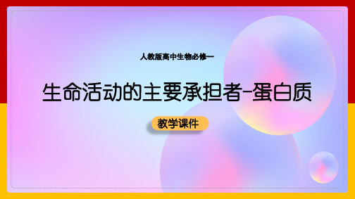 高中生物人教版必修一《生命活动的主要承担者蛋白质》课件