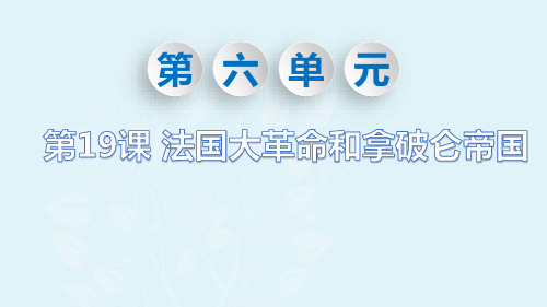 九年级上册历史-法国大革命和拿破仑帝国精品课件