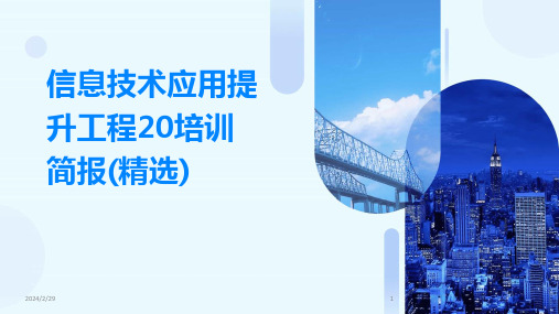 2024年信息技术应用提升工程20培训简报(精选)