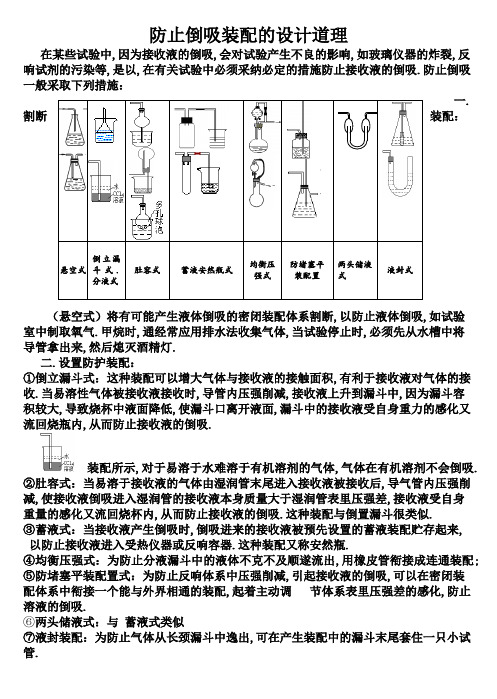 防倒吸装置及原理