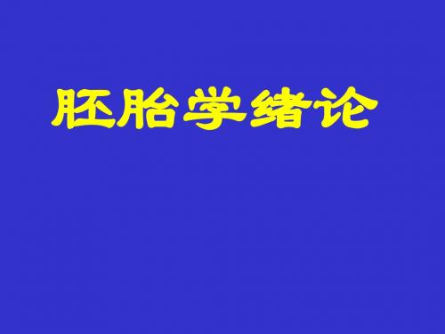 胚胎学绪论