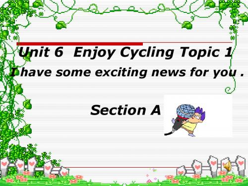 【最新】仁爱版八年级英语下册Unit 6  Enjoy Cycling Topic 1  Aection A精品课件(共16张PPT)