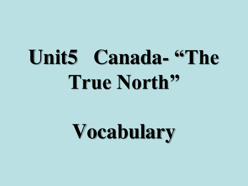 人教高中英语必修3Unit5Vocabulary (共61张PPT)