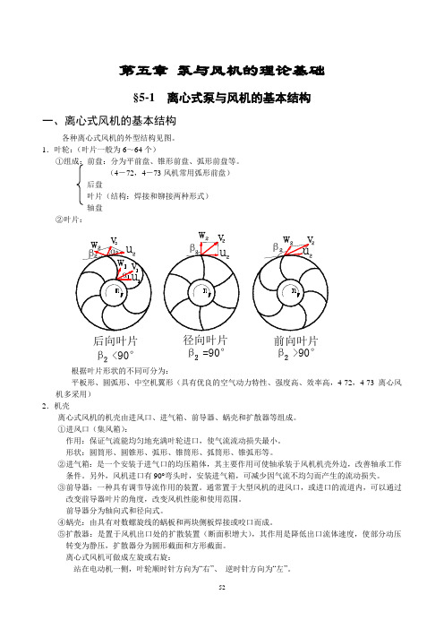 5第五章  泵与风机的理论基础(讲稿)解读