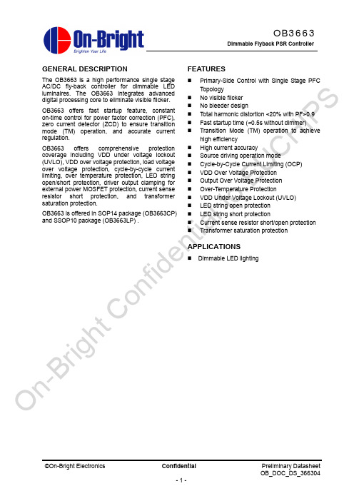 OB3663 Datasheet_EUCHIPS_150211