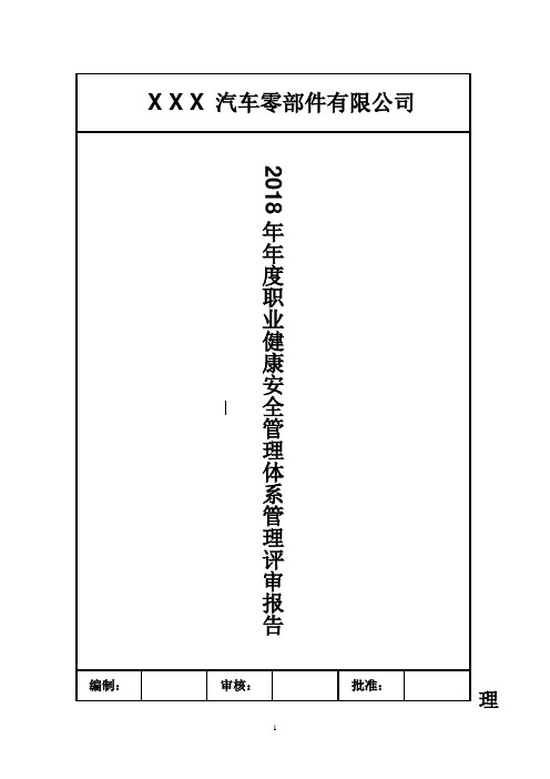 ISO45001-2018管审报告汇编版