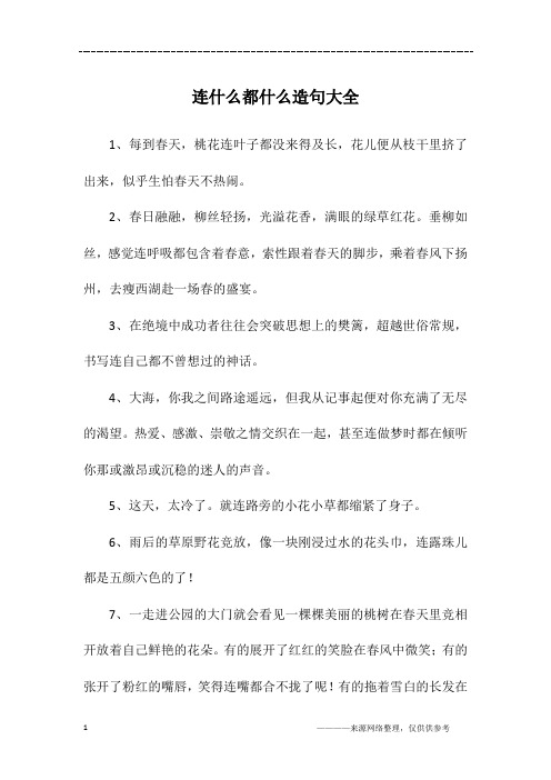 连什么都什么造句大全