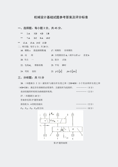 机械设计基础-试卷-da17