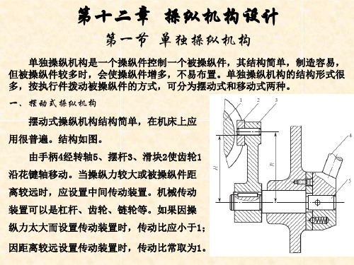 第12章 机床操纵机构设计