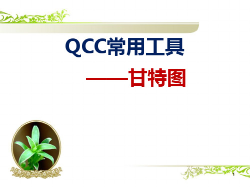 QCC常用工具甘特图