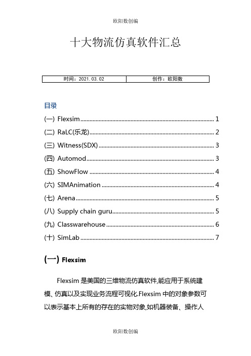 十大物流仿真软件汇总