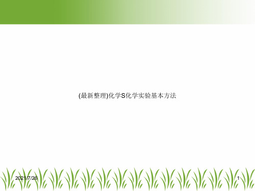 (最新整理)化学S化学实验基本方法