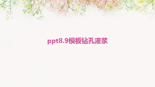 PPT8.9模板钻孔灌浆