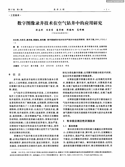 数字图像录井技术在空气钻井中的应用研究