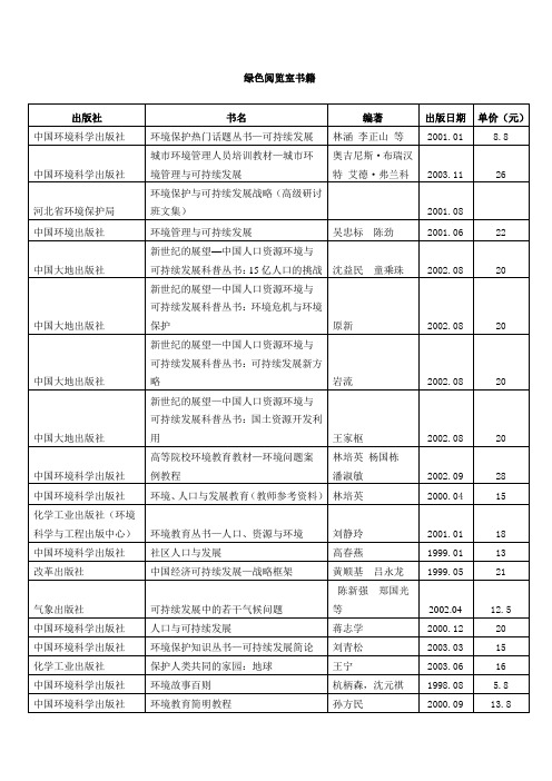 绿色阅览室环保书籍