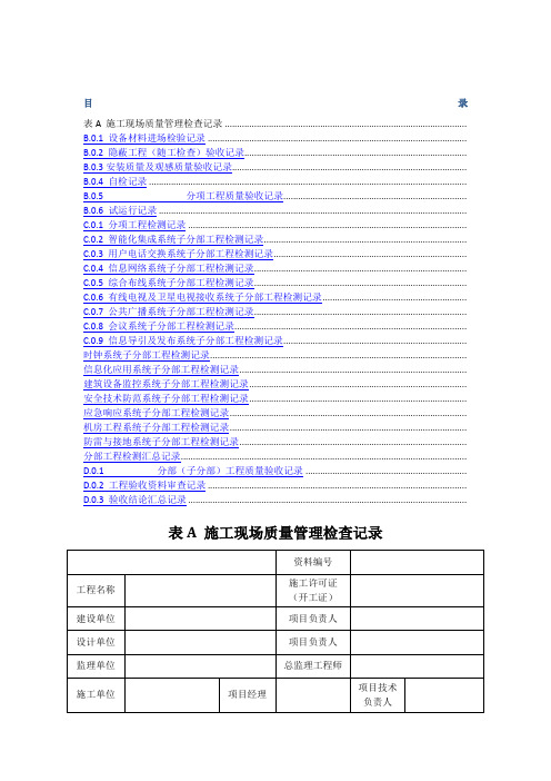 智能化建设工程验收表格