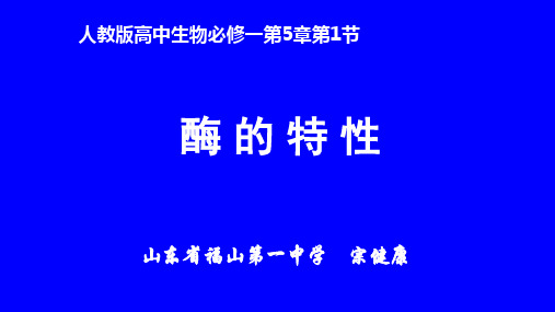 人教版高中生物必修一第5章第1节酶的特性公开课教学课件