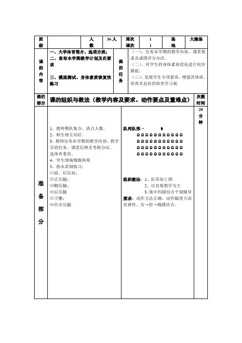 五步拳初级长拳三路长拳全套教案