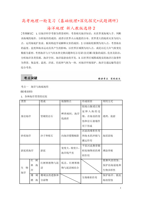 高考地理一轮复习(基础梳理+深化探究+试题调研)海洋地理 新人教版选修2