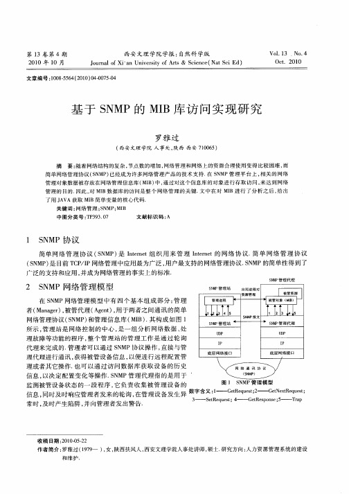 基于SNMP的MIB库访问实现研究