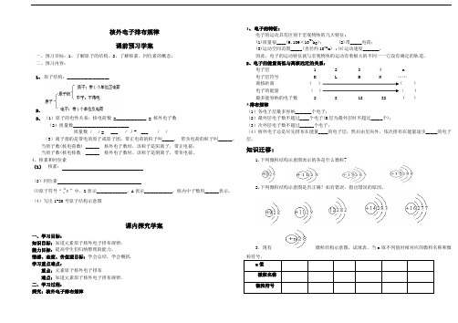 高中化学《核外电子排布规律》课前学案