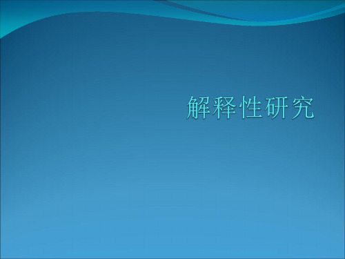 解释性研究