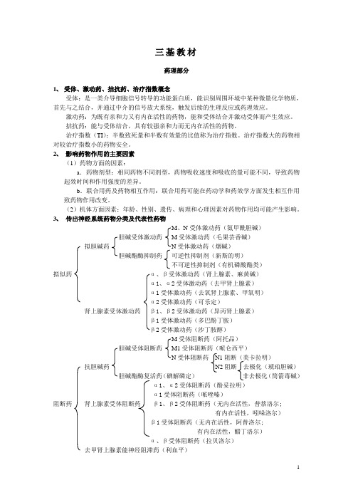 药学三基知识点汇总