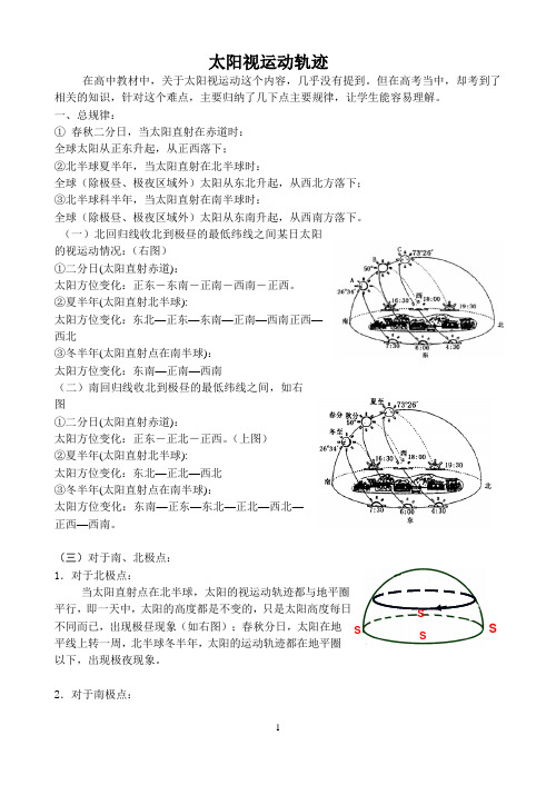 太阳视运动轨迹