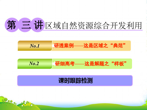 版《三维设计》高考地理一轮复习课件：第三部分 第二章 第三讲 区域自然资源综合开发利用