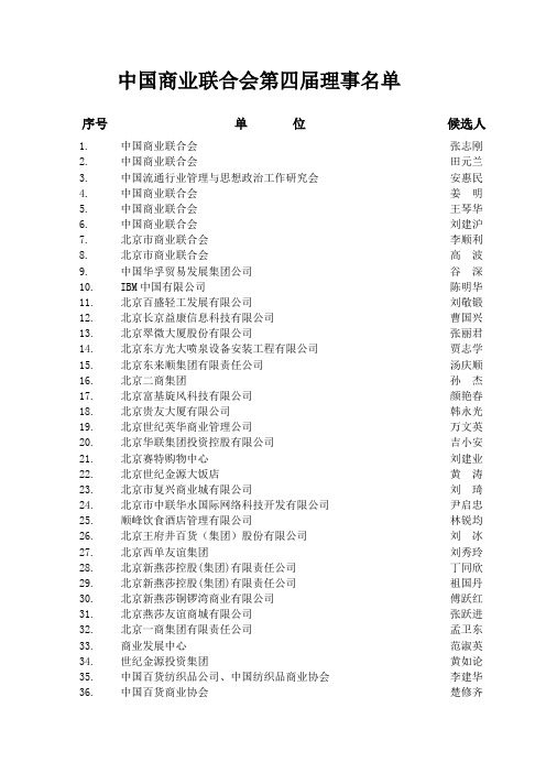 大陆企业名单