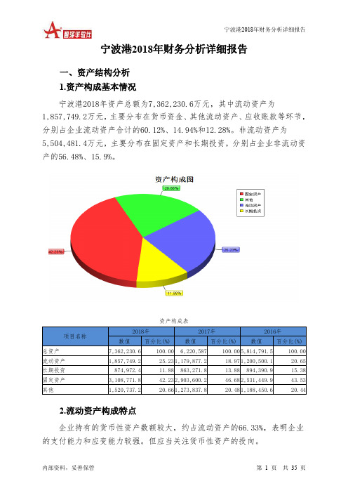 宁波港2018年财务分析详细报告-智泽华