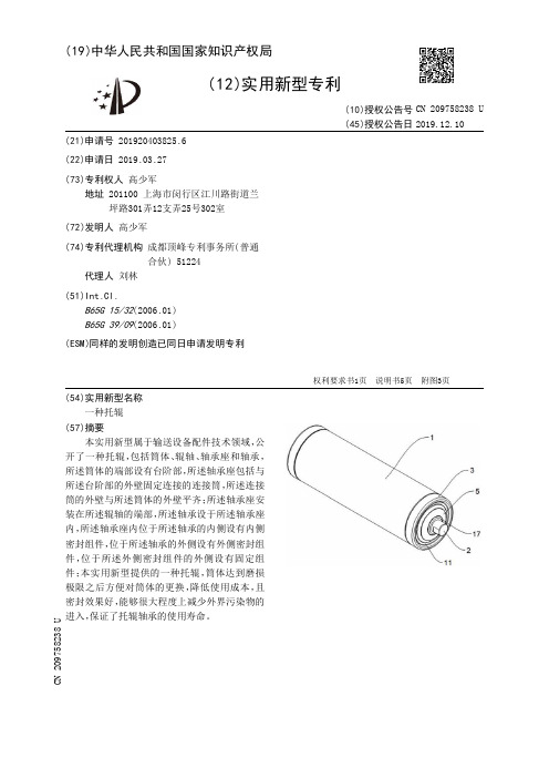 【CN209758238U】一种托辊【专利】