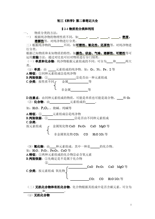 第17948号2006年9年级科学第2章笔记整理[上学期]  浙教版.doc