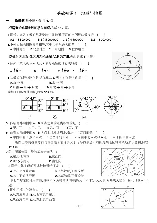 基础知识 1、地球与地图