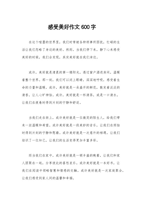 感受美好作文600字