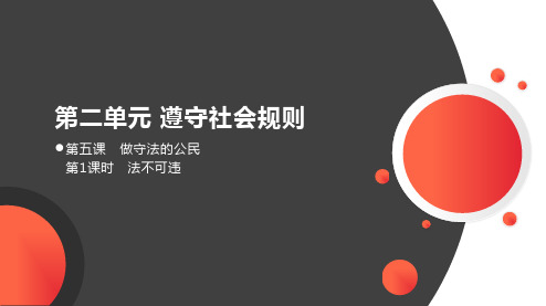 5.1 法不可违 课件(共28张PPT)部编版道德与法治学八年级上册