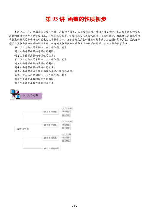 2019年全国高考数学 第一轮复习 第3讲.函数的性质初步