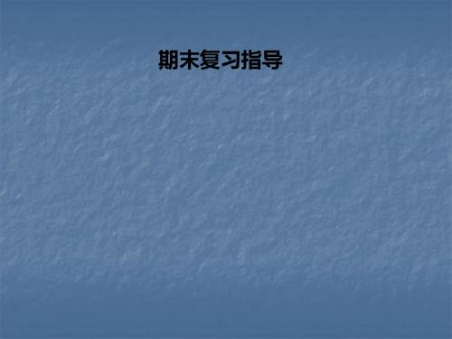 人教版八年级数学上册课件：期末复习指导(共49张PPT)