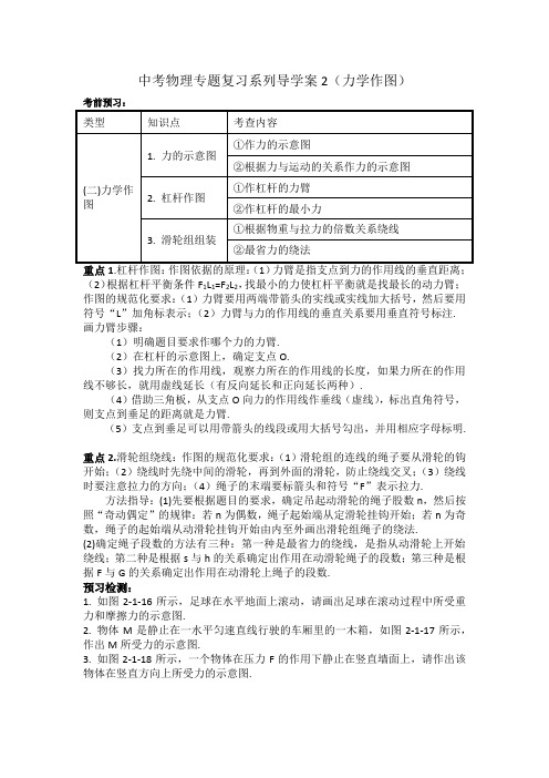 中考物理专题复习作图专题系列导学案2