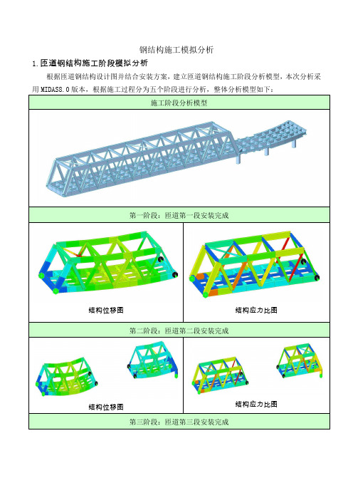 钢结构施工模拟分析