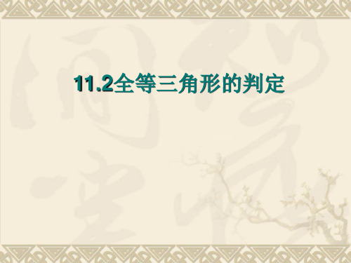 人教版八年级数学上册11.1全等三角形的判定