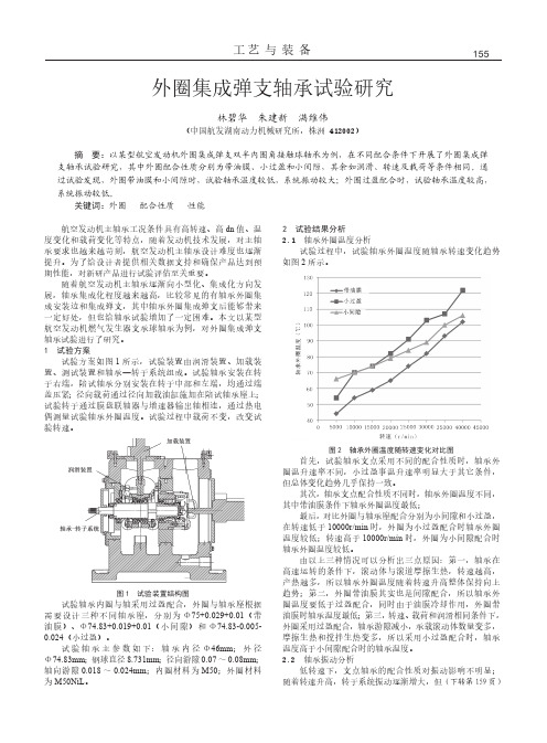 外圈集成弹支轴承试验研究