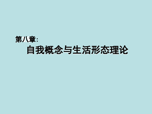 消费者行为学第八章 自我概念与生活形态理论