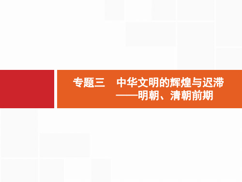 2019年高考历史二轮复习课件：专题3 明朝、清前期