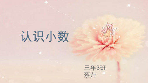 部编三年级数学下《认识小数》蔡萍PPT课件 一等奖新名师优质课获奖比赛公开面试试讲人教