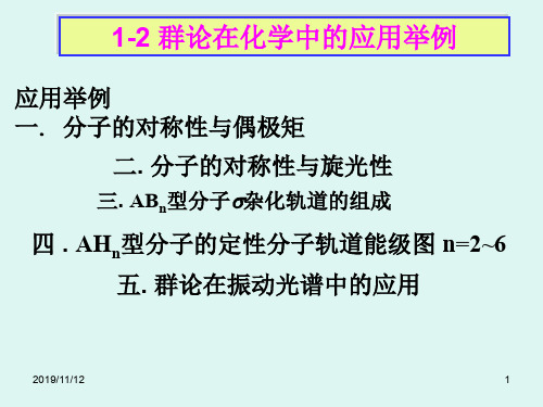 群论在化学中的应用ppt课件